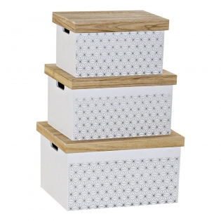 Set De Cajas Organizadoras Apilables Dkd Home Decor Estrellas