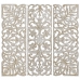 Decoración de Pared DKD Home Decor Dorado Blanco Hierro Romántico Madera MDF (40 x 2 x 120 cm)