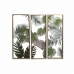 Pânză DKD Home Decor 3 Piese Tropical Frunza a unei plante (122 x 3 x 122 cm)