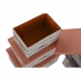 Σετ Κουτιών Αποθήκευσης με Δυνατότητα Τοποθέτησης σε Στοίβα DKD Home Decor Καφέ Γκρι Πορτοκαλί 40 x 30 x 20 cm