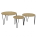 Set van 3 tafels DKD Home Decor Bruin Zwart Natuurlijk 62 x 62 x 40 cm 62 x 62 x 40,5 cm