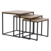 Jeu de 3 tables DKD Home Decor Noir Métal 45 x 45 x 45 cm Bois MDF