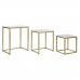 Jogo de 3 mesas DKD Home Decor Branco Dourado 50 x 35 x 60 cm