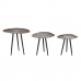 Jeu de 3 tables Home ESPRIT Noir Doré 52 x 39 x 45 cm