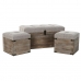 Zestaw kufrów DKD Home Decor Beżowy Drewno Brązowy Tradycyjny 80 x 40 x 40 cm