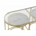 Set van 3 kleine tafels DKD Home Decor Gouden 100 x 40 x 45 cm