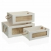 Sett med pyntebokser Versa Gitter Tre (28 x 15 x 38 cm) (3 pcs)