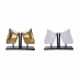 Bookend DKD Home Decor White Golden Resin Modern Face 30,5 x 10 x 22 cm (2 Units)