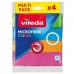 Microfibre cleaning cloth Vileda 155717 Blue White Green Orange Dark grey (4 Units) (4 Pieces)