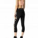 Sportleggings voor Dames Champion Quick-Dry Script Logo Crop Zwart