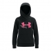 Hettegenser for jenter Under Armour Fleece Logo Svart