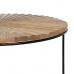 Table d'appoint 53 x 53 x 42 cm Naturel Noir Métal Bois