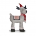 Christmas Reindeer White Red Grey 22 x 47 x 45 cm