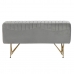 Banqueta DKD Home Decor   90 x 31 x 47 cm Gris Dorado Metal