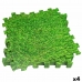 Alfombra de Puzzle Aktive Goma Eva 50 x 0,4 x 50 cm (4 Unidades) Césped 8 Piezas