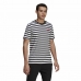 Heren-T-Shirt met Korte Mouwen  Essentials Stripey  Adidas Embroidered Logo Zwart