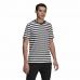 Maglia a Maniche Corte Uomo  Essentials Stripey  Adidas Embroidered Logo Nero
