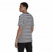 Koszulka z krótkim rękawem Męska  Essentials Stripey  Adidas Embroidered Logo Czarny
