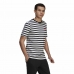 Koszulka z krótkim rękawem Męska  Essentials Stripey  Adidas Embroidered Logo Czarny