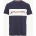 Heren-T-Shirt met Korte Mouwen Tommy Hilfiger Logo Driver Donkerblauw