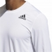 Camisola de Manga Curta Homem Adidas Techfit Fitted 3 Bandas Branco