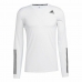 Camisola de Manga Curta Homem Adidas Techfit Fitted 3 Bandas Branco