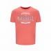 Heren-T-Shirt met Korte Mouwen Russell Athletic Amt A30081 Oranje Koraal