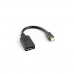 Câble Mini DisplayPort vers DisplayPort Lanberg AD-0003-BK Noir 10 cm