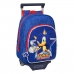 Mochila Escolar con Ruedas Sonic Let's roll Azul marino 26 x 34 x 11 cm