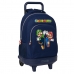 Mochila Escolar com Rodas Super Mario Azul Marinho 33 X 45 X 22 cm