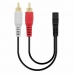 Audio Jack Kabel (3,5 mm) v 2 RCA PcCom