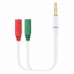 Kabel Audio Jack (3,5 mm) naar 2 RCA PcCom