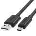 Cablu USB A la USB C Unitek C14067BK Negru 1,5 m