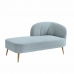 Chaise Longue DKD Home Decor Himmelsblau 160 x 80 x 90 cm Blau Gold Metall Kunststoff Kiefer