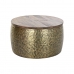 Hoofdtafel DKD Home Decor Gouden Metaal Mangohout 74 x 74 x 44 cm