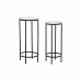 Set di 2 Tavolini DKD Home Decor Bianco Nero 30,5 x 30,5 x 69 cm