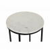 Sett med 2 små bord DKD Home Decor Hvit Svart 30,5 x 30,5 x 69 cm