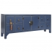 Meubles de télévision DKD Home Decor Bleu Doré Sapin Bois MDF 130 x 24 x 51 cm