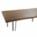 Blagavaonski stol DKD Home Decor 180 x 87 x 76 cm Crna Metal Smeđa Drvo akacije