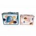 Set de Cutii Decorative DKD Home Decor Abstract Lemn Poliester (43 x 19 x 34 cm) (2 pcs)