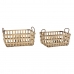 Basket set DKD Home Decor Bamboo Tropical (44 x 31,5 x 25 cm)