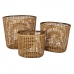 Σετ Καλαθιών DKD Home Decor Καφέ Φυσικό Bamboo Τροπικό 54,5 x 43 x 50 cm