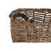 Korg - set DKD Home Decor Trä Kolonial Fibrer (46 x 46 x 40 cm)