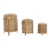 Set de Coșuri DKD Home Decor Natural 31 x 31 x 44 cm Bambus Boho