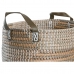 Basket spelset DKD Home Decor 45 x 35 x 18 cm Polyurethaan Tropisch Zeegras