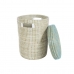 Conjunto de Cestas DKD Home Decor Azul Branco Natural Zostera marina 44 x 44 x 51 cm