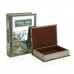 Dekorative Box Versa Flower Atlas Buch Leinwand Spiegel Holz MDF 7 x 30 x 21 cm