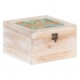 Boîte Décorative Volets Rotin 20 x 20 x 12 cm DMF (2 Unités)