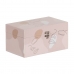 Caja Decorativa Rosa PVC Lona Papel DMF 30 x 18 x 15 cm (2 Piezas)