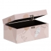 Caja Decorativa Rosa PVC Lona Papel DMF 30 x 18 x 15 cm (2 Piezas)